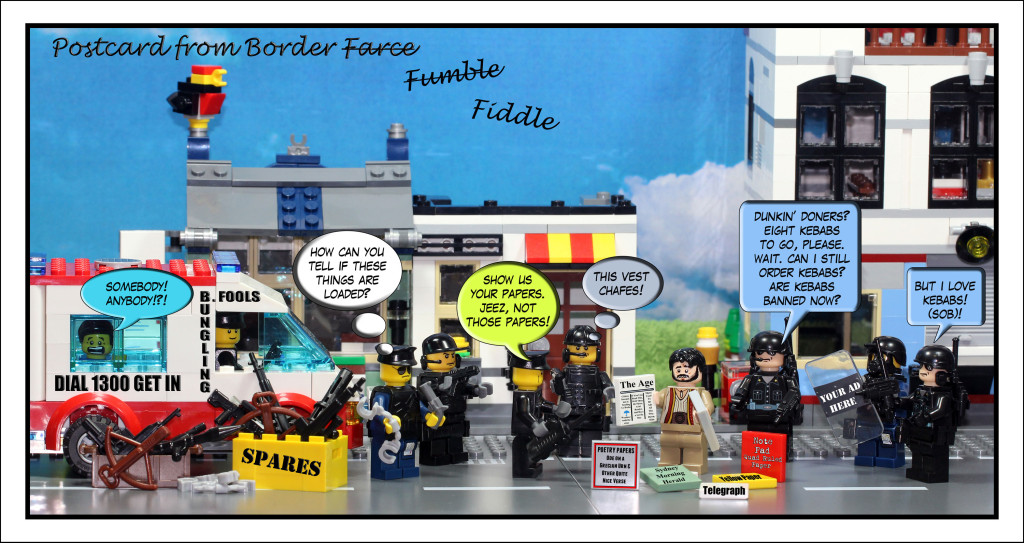 Cartoon of Border Force and Operation Fortitude